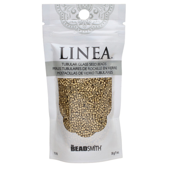 11/0 Linea Beads 010 Metallic Dark Brass - 30 gram bag