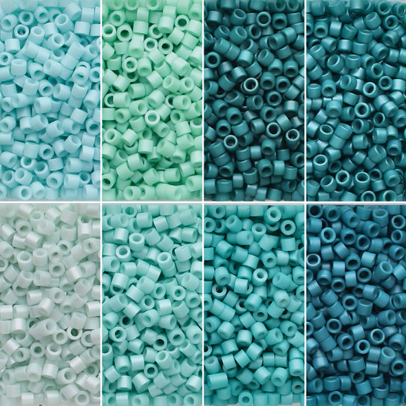 11/0 Linea Beads Mix Turquoise Twist - 8 colors, 6 grams each