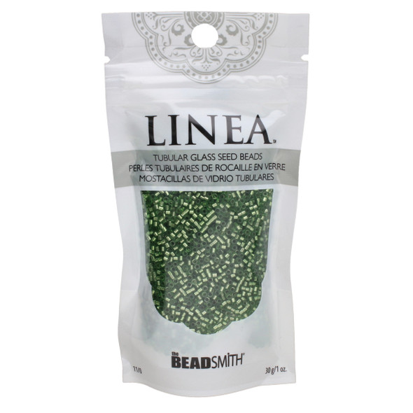 11/0 Linea Beads 063 Silver Lined Green - 30 gram bag