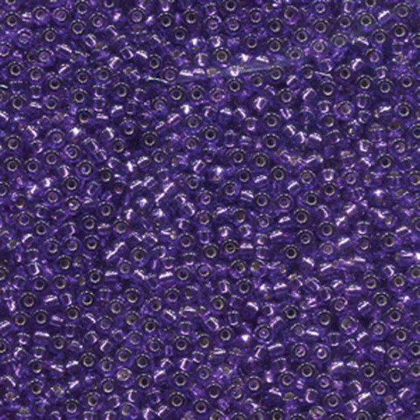 Miyuki 11/0 Seed Beads Purple Silved Lined