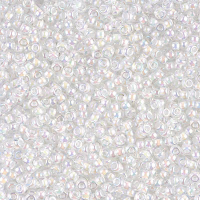 Miyuki 11/0 Seed Beads White Lined Crystal AB