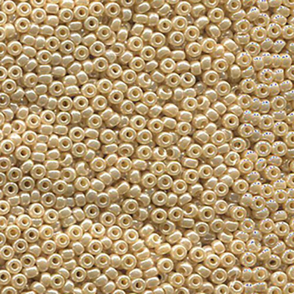Miyuki 11/0 Seed Beads Crystal Ivory Gold Luster