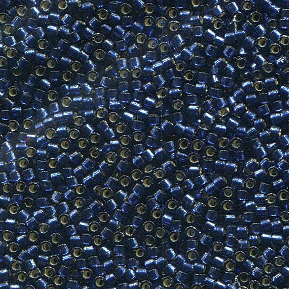11/0 Delica Bead Silver Lined Duracoat Semi-Frosted Navy Blue Dyed