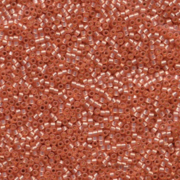 11/0 Delica Bead Silver Lined Peach Alabaster Dyed