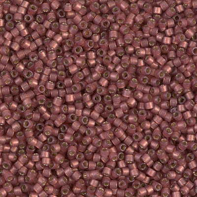 11/0 Delica Bead Silver Lined Duracoat Semi-Frosted Magenta