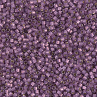 11/0 Delica Bead Silver Lined Duracoat Semi-Frosted Lilac
