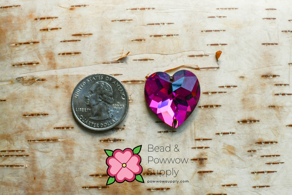 Swarovski 3285 Heart 24mm Medium Vitrail Sew-on (sold invidually)