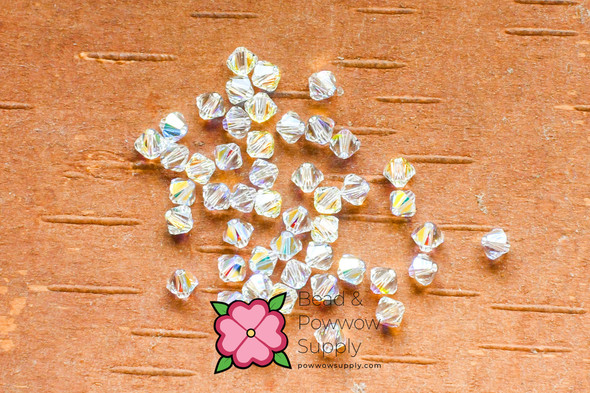 Swarovski 5328 Bicone Beads 4mm Crystal AB (48 beads)