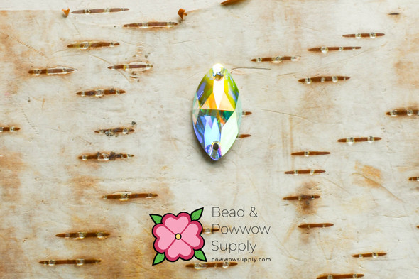 Swarovski 3223 Navette 18x9mm Crystal AB Sew-on (sold invidually)