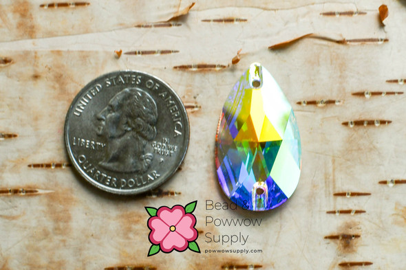 Swarovski 3230 Pear 28x17mm Crystal AB Sew-on (sold invidually)