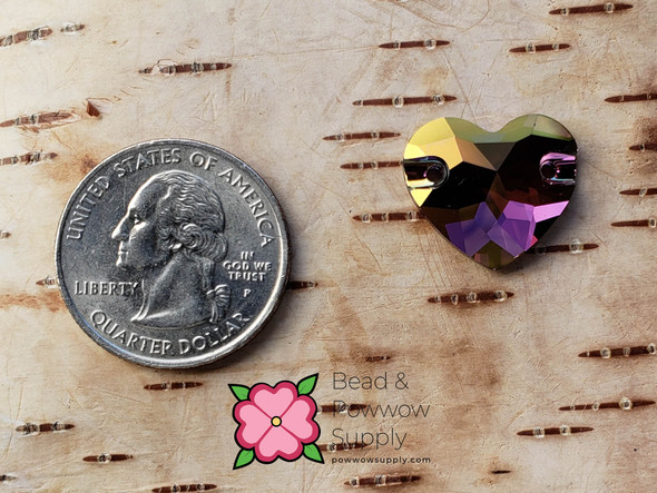 Swarovski 3259 Heart 16mm Lilac Shadow Sew-on (sold invidually)