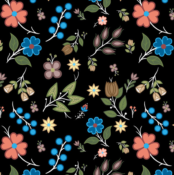 SG6 Black - 100% Cotton Fabric