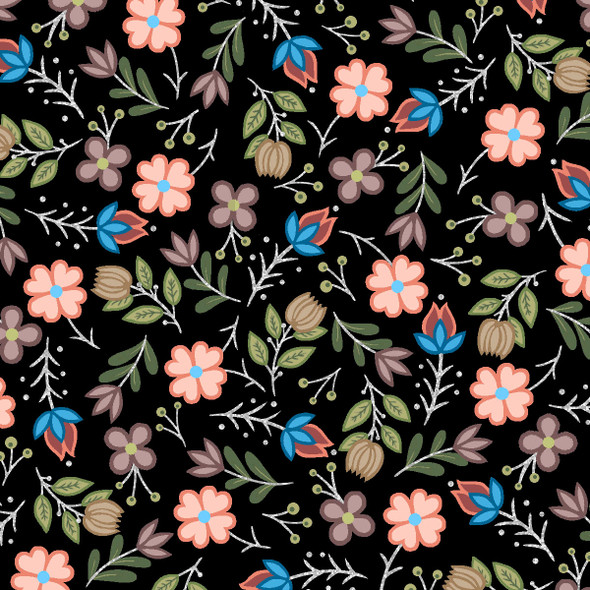 SG7 Black - 100% Cotton Fabric