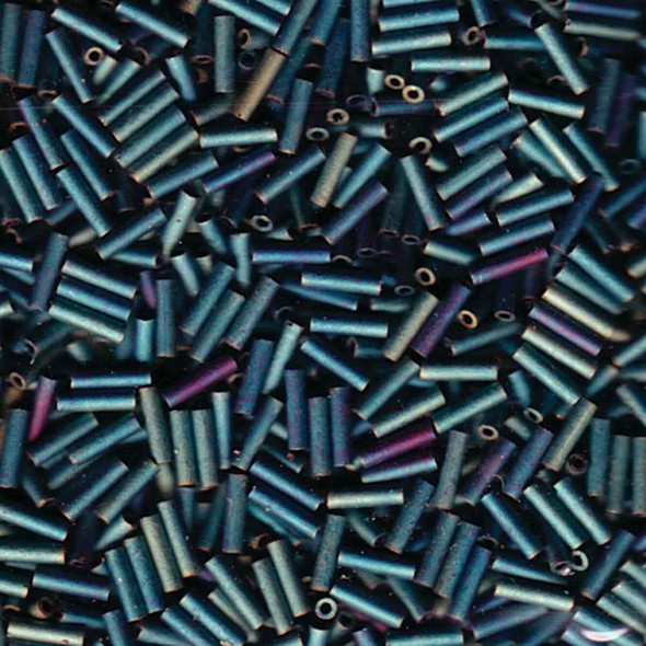 Miyuki #2 (6mm) Bugle Beads Matte Metallic Patina Iris