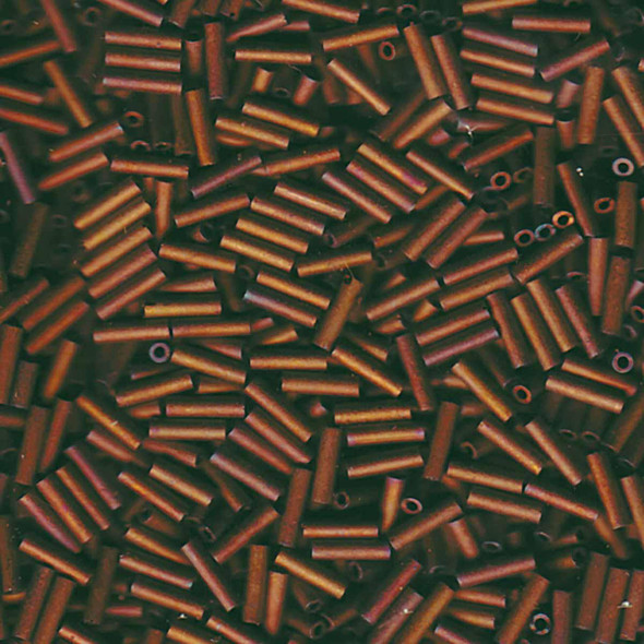Miyuki #2 (6mm) Bugle Beads Matte Metallic Dark Raspberry
