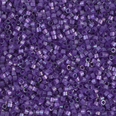 11/0 Delica Beads Dyed Purple Silk Satin