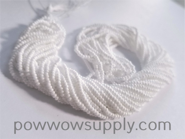 11/0 Seed Beads Opaque AB White