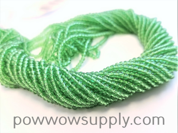 12/0 Seed Beads Transparent Pale Green