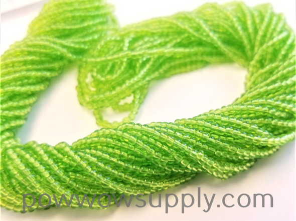 12/0 Seed Beads Transparent Lime