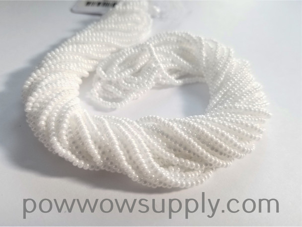 10/0 Seed Beads Opaque Luster White