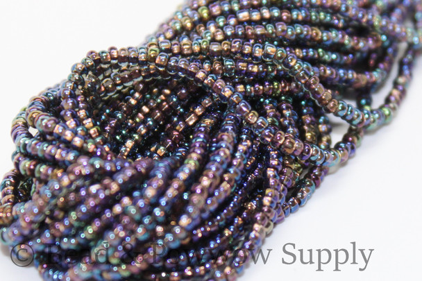 11/0 Seed Beads Copper Lined Grey AB