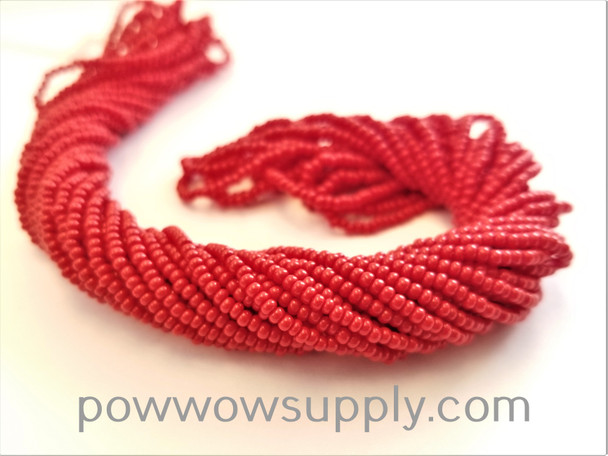 12/0 Seed Beads Opaque Red