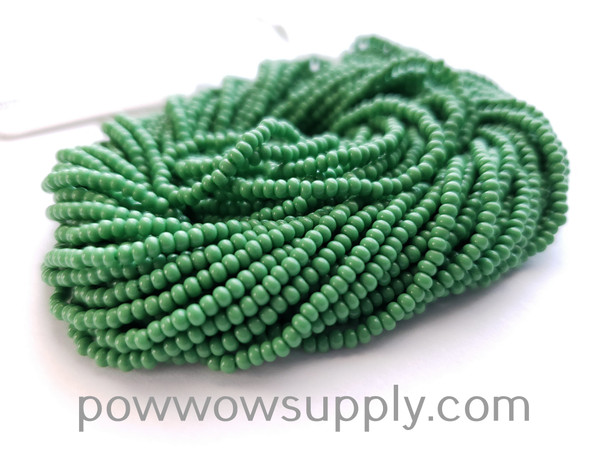 10/0 Seed Beads Opaque Green