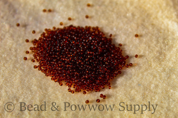 13/0 Seed Beads Transparent Smoke Topaz (loose)