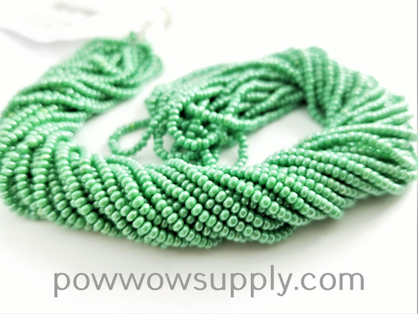 11/0 Seed Beads Opaque Luster Light Green