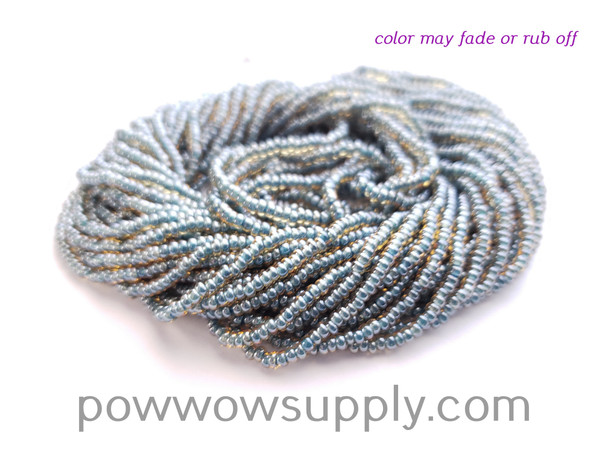 11/0 Seed Beads Topaz Blue Lined