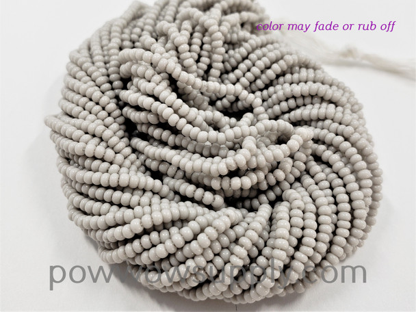 11/0 Seed Beads Opaque Oyster Grey (tint)