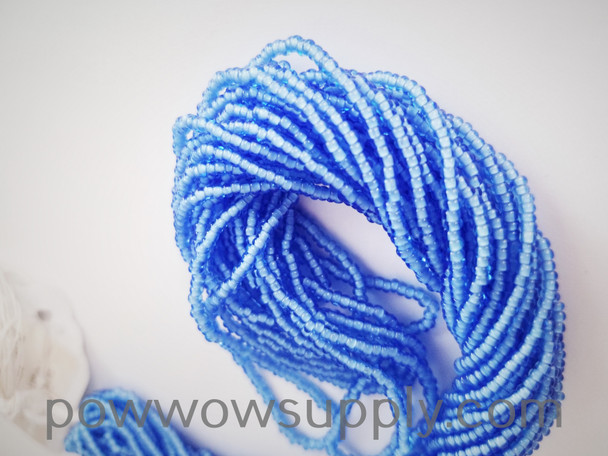 11/0 Seed Beads White Lined Sapphire