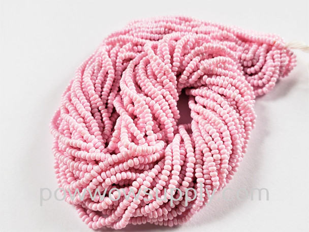 12/0 Seed Beads Opaque Chalk Pink (dyed)