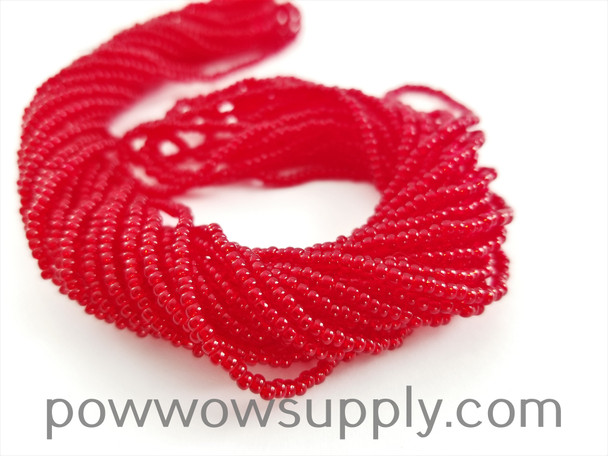 10/0 Seed Beads Transparent Dark Red