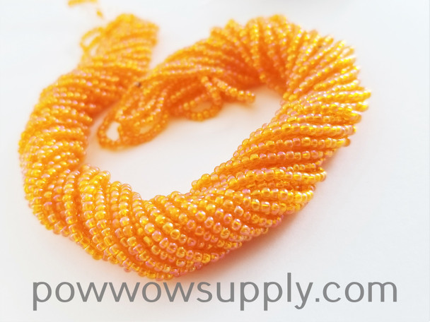 11/0 Seed Beads Transparent AB Light Orange