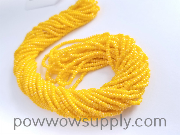 11/0 Seed Beads Opaque AB Golden Yellow
