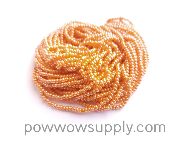 10/0 Seed Beads Opaque Luster Light Orange