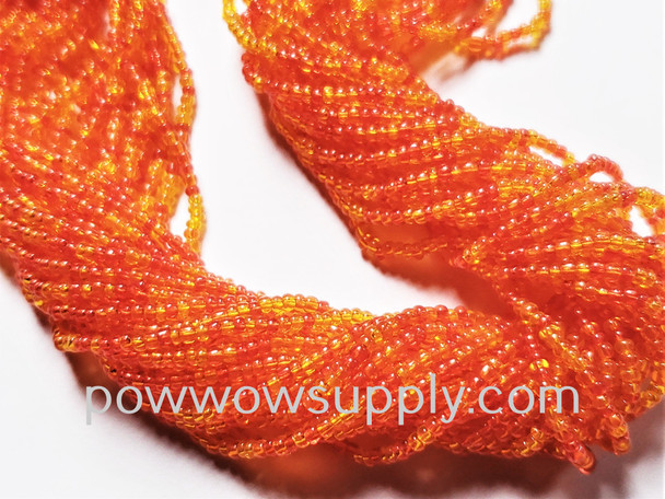 11/0 Seed Beads Transparent Orange Mix