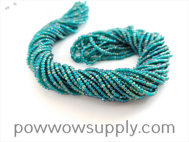 11/0 Seed Beads Transparent AB Emerald