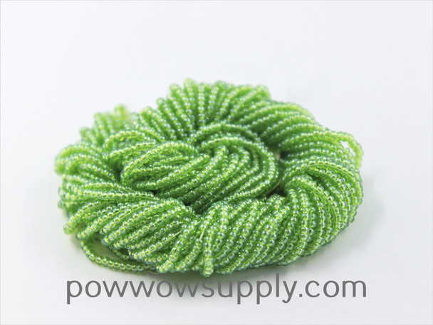 11/0 Seed Beads Transparent Luster Lime