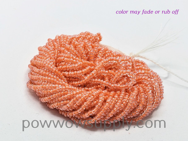 11/0 Seed Beads Orange Lined Crystal