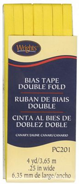 Canary Double Fold Bias Tape
