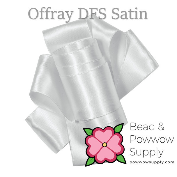 Offray 1 1/2"  DFS White - Yard