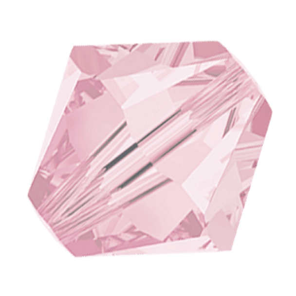 6mm Preciosa Crystal Bicones Pink Sapphire
