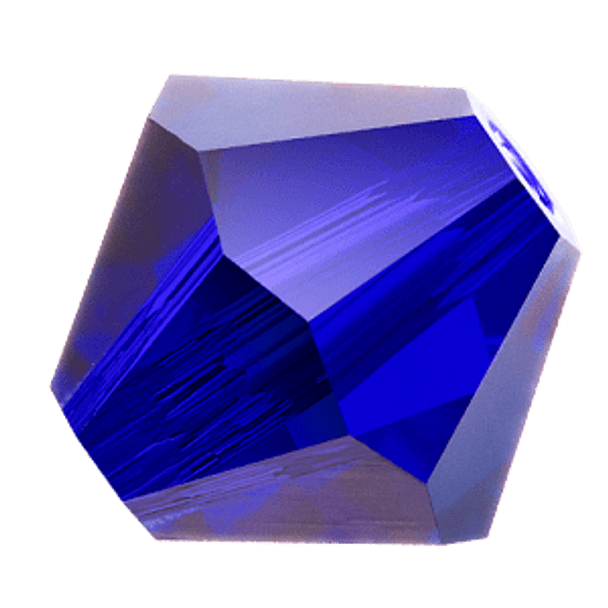 6mm Preciosa Crystal Bicones Cobalt