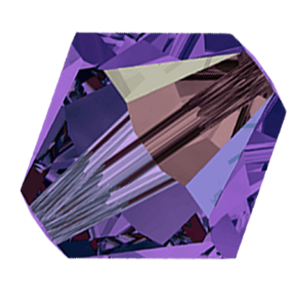 6mm Preciosa Crystal Bicones Deep Tanzanite AB