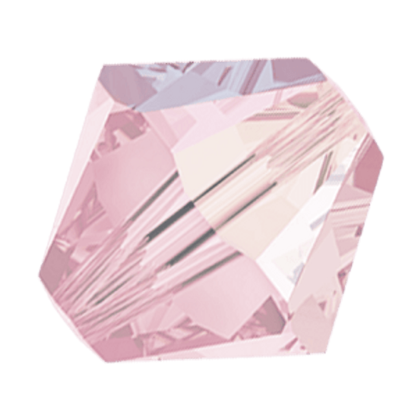6mm Preciosa Crystal Bicones Pink Sapphire AB