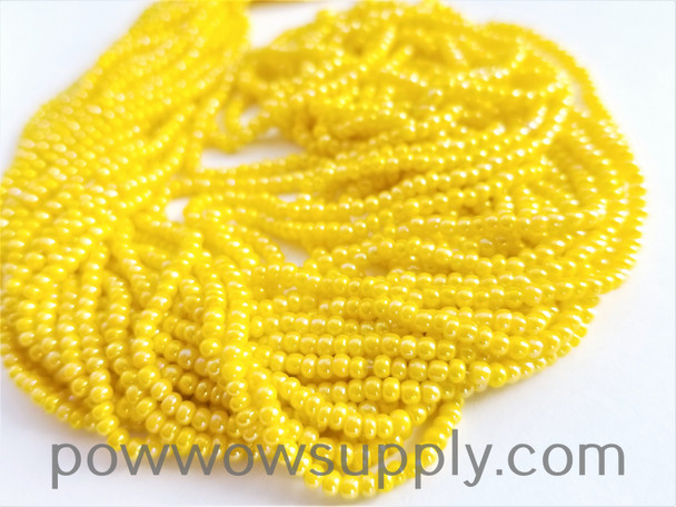 11/0 Seed Beads Opaque AB Lemon Yellow