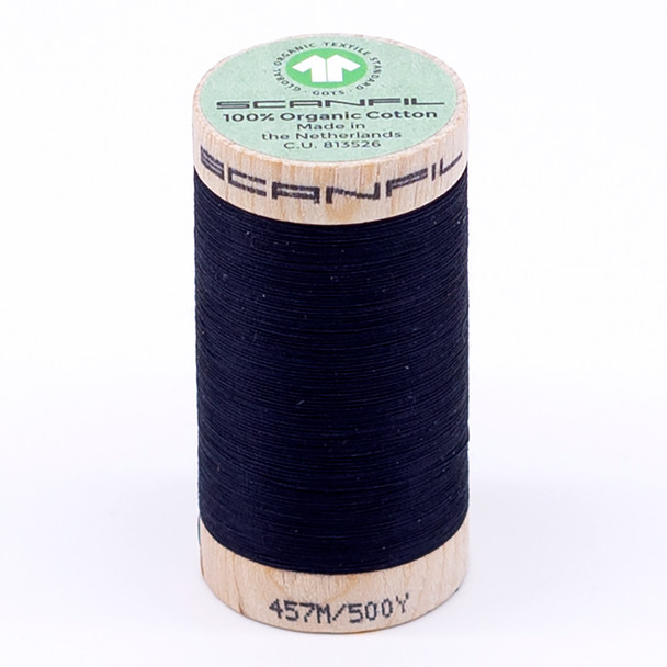Scanfil Organic Cotton Spool 50/2 WT 500 Yard Night Sky 4818