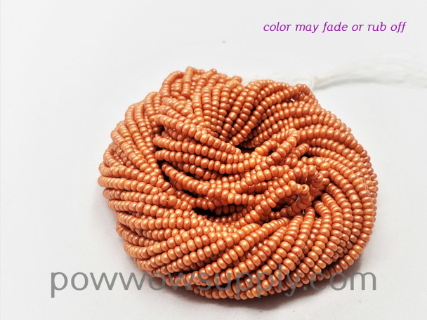 11/0 Seed Beads Pearl Matte Tangerine